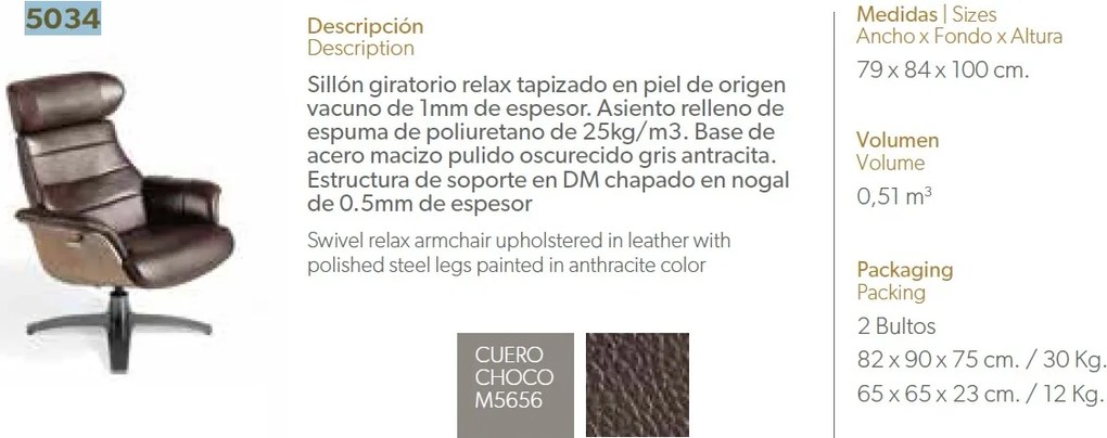 Fotoliu pivotant cu functia relax George AC-A928