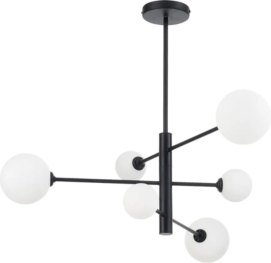 Lustră pe tijă DORADO, 6xG9/40W/230V, neagră