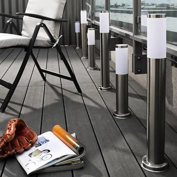 Lampă LED RGBW dimabilă pentru exterior LIVIA 1xE27/6,5W/230V 45 cm IP44 argintie