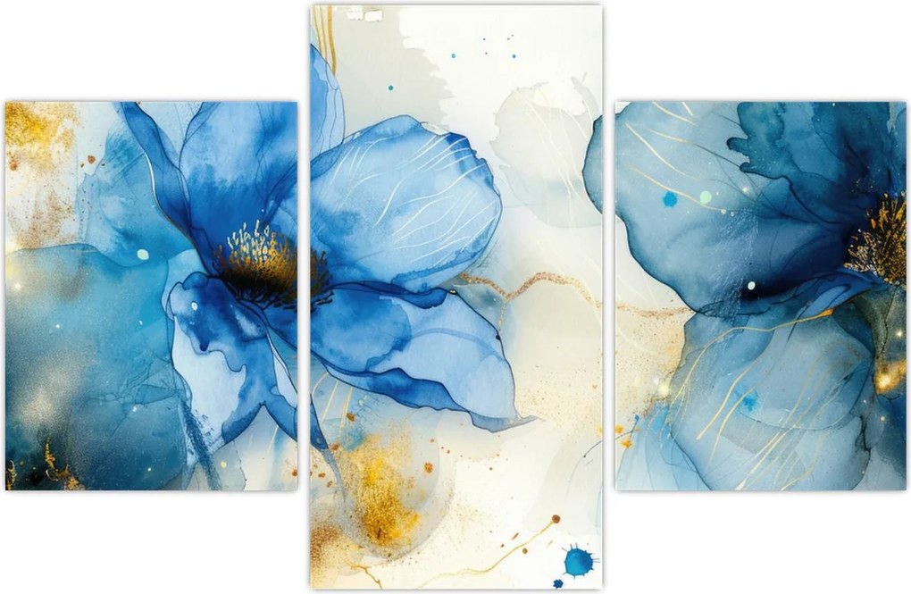 Tablou - Floral, pictură cu cerneală (90x60 cm)