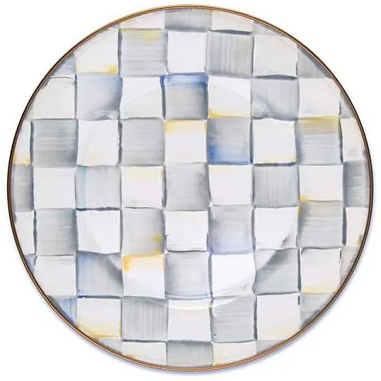 Farfurie emailată "Sterling Check" 25,4 cm - MacKenzie-Childs