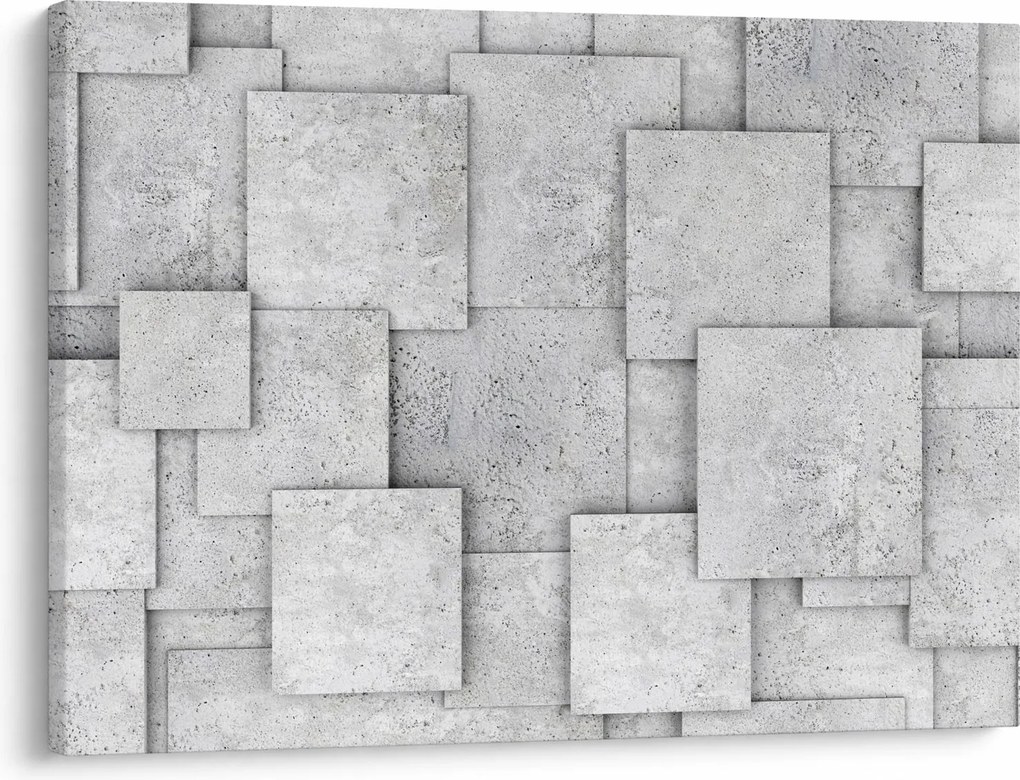 Tablou - Abstracție cu faianță de beton (70x50 cm)
