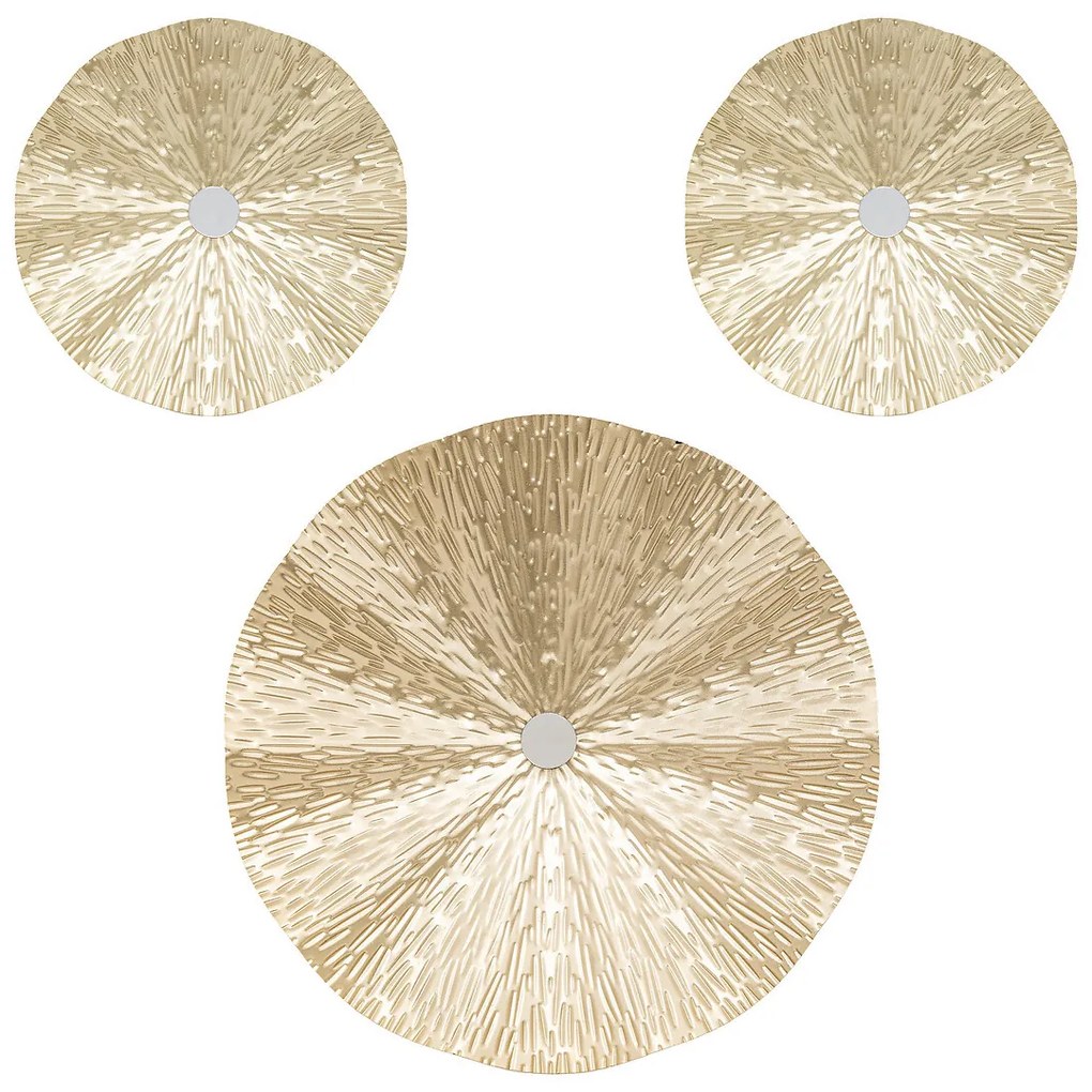 Decorațiune de perete MET Leslie aurie x3