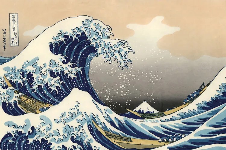 Poster Marea Mare de la Kanawaga, Katsushika Hokusai