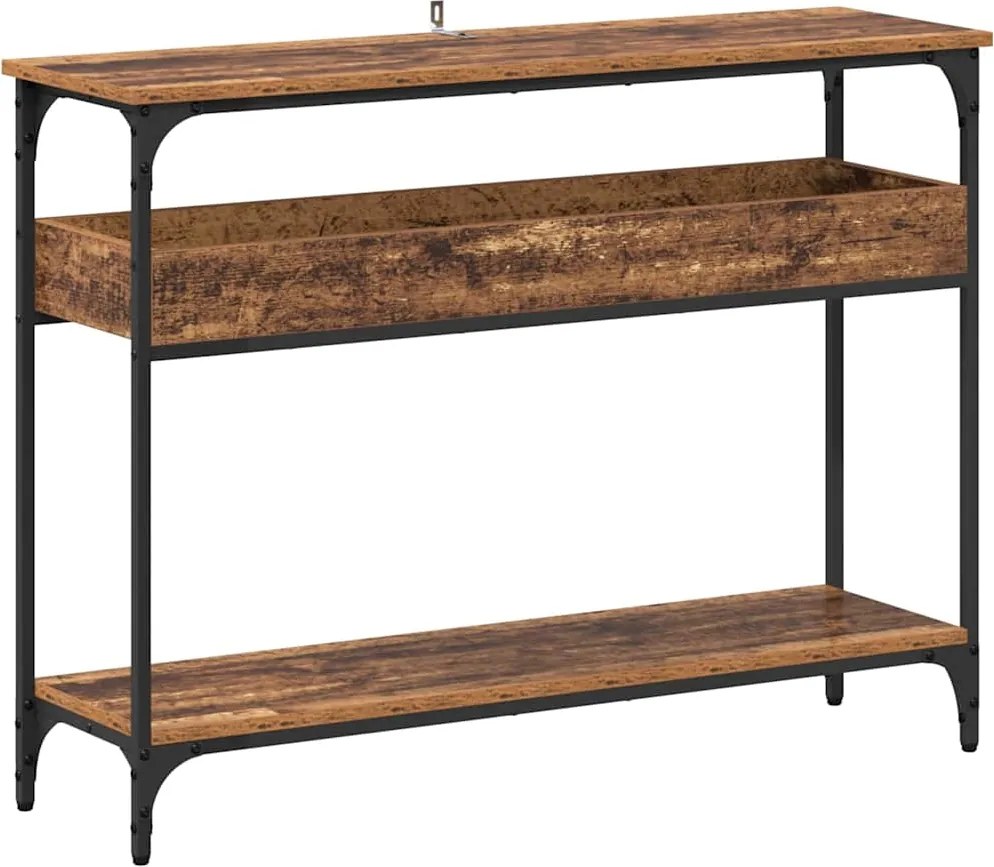 vidaXL Masă de consolă Lemn vechi 100 x 29 x 75 cm Lemn compozit