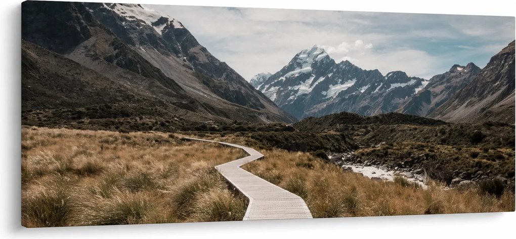 Tablou - Poteca în valea muntelui Mt. Cook (120x50 cm)