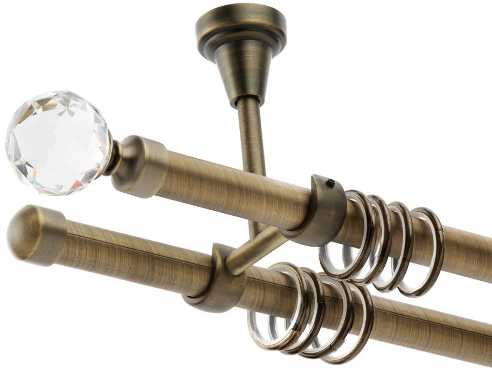 Galerie dubla tavan Kula crystal patyna 19mm/19mm (Alege marime: 160 cm)