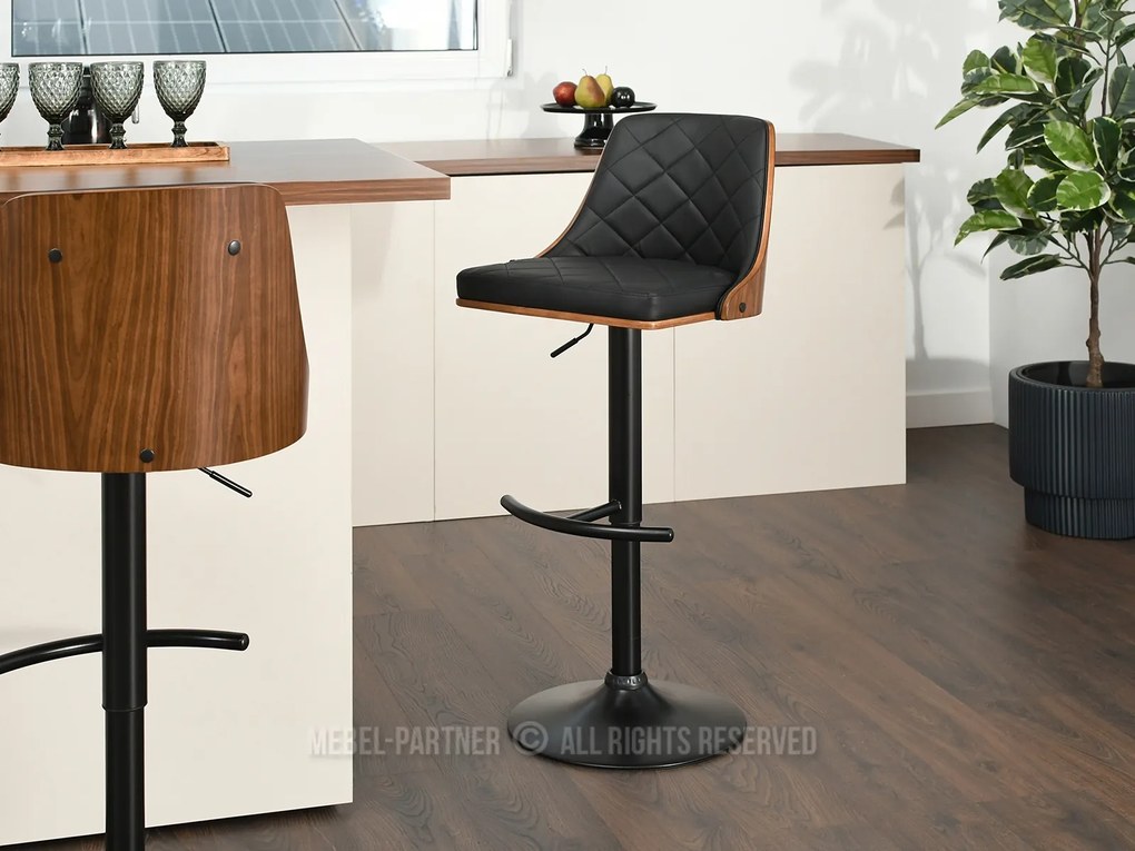 Scaun Haire (nuc închis + negru). 1110585