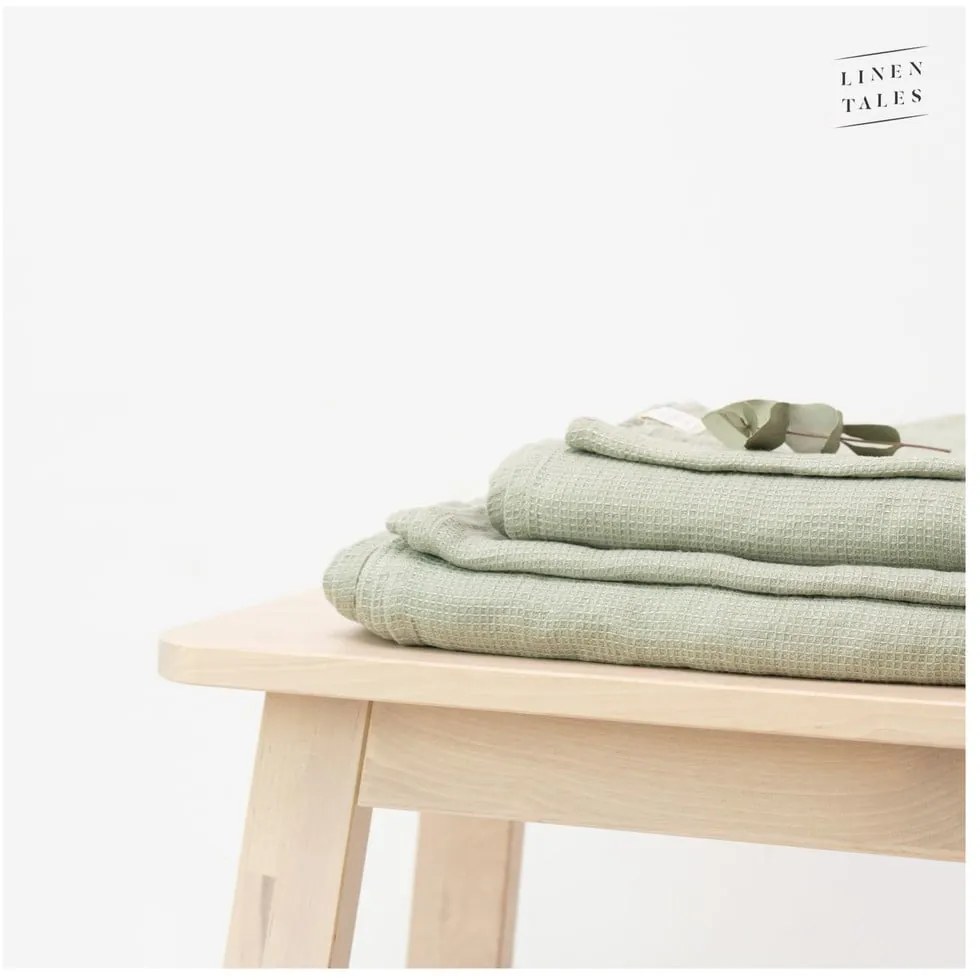 Prosop verde din in 30x30 cm - Linen Tales