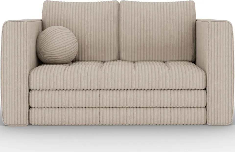 Canapea Kastol , beige velour extensibil, 137x71x74 cm – Modullo 18