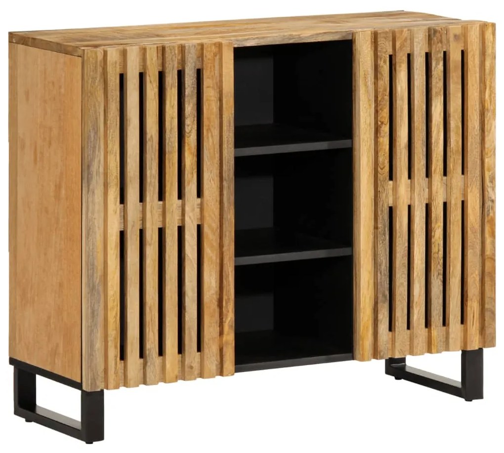 vidaXL Dulap, 90x34x75 cm, lemn masiv de mango brut