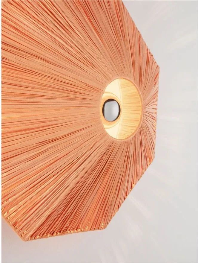 Aplica de perete cu design texturat ELVIO caramiziu 45cm