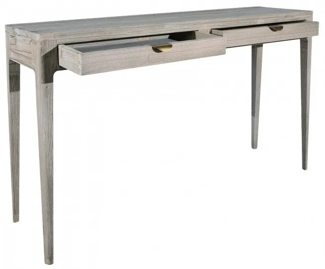 Consola natur din lemn masiv de pin, 2 sertare, Ernest