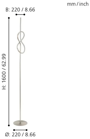 Eglo 97942 - Lampadar LED NOVAFELTRIA LED/13W/230V