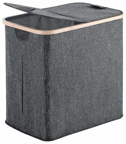 GEDY 133808 Yoshi coș pentru rufe 53 x 51 x 34 cm,bambus, gri