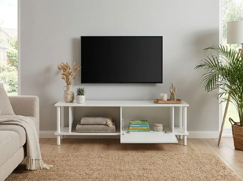 OFERTA Comoda TV PARIS 150 cm, alb II. calitate