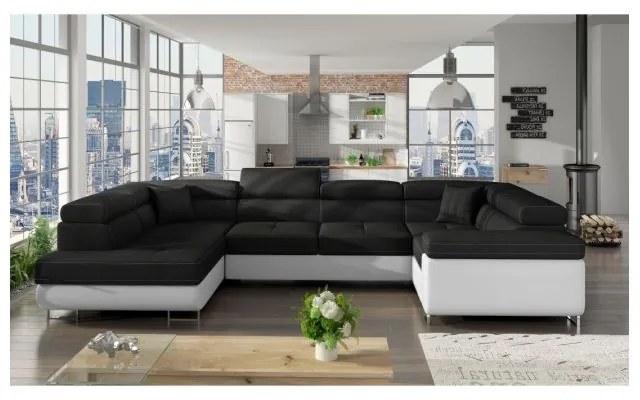 Colțar Letto 340cm negru