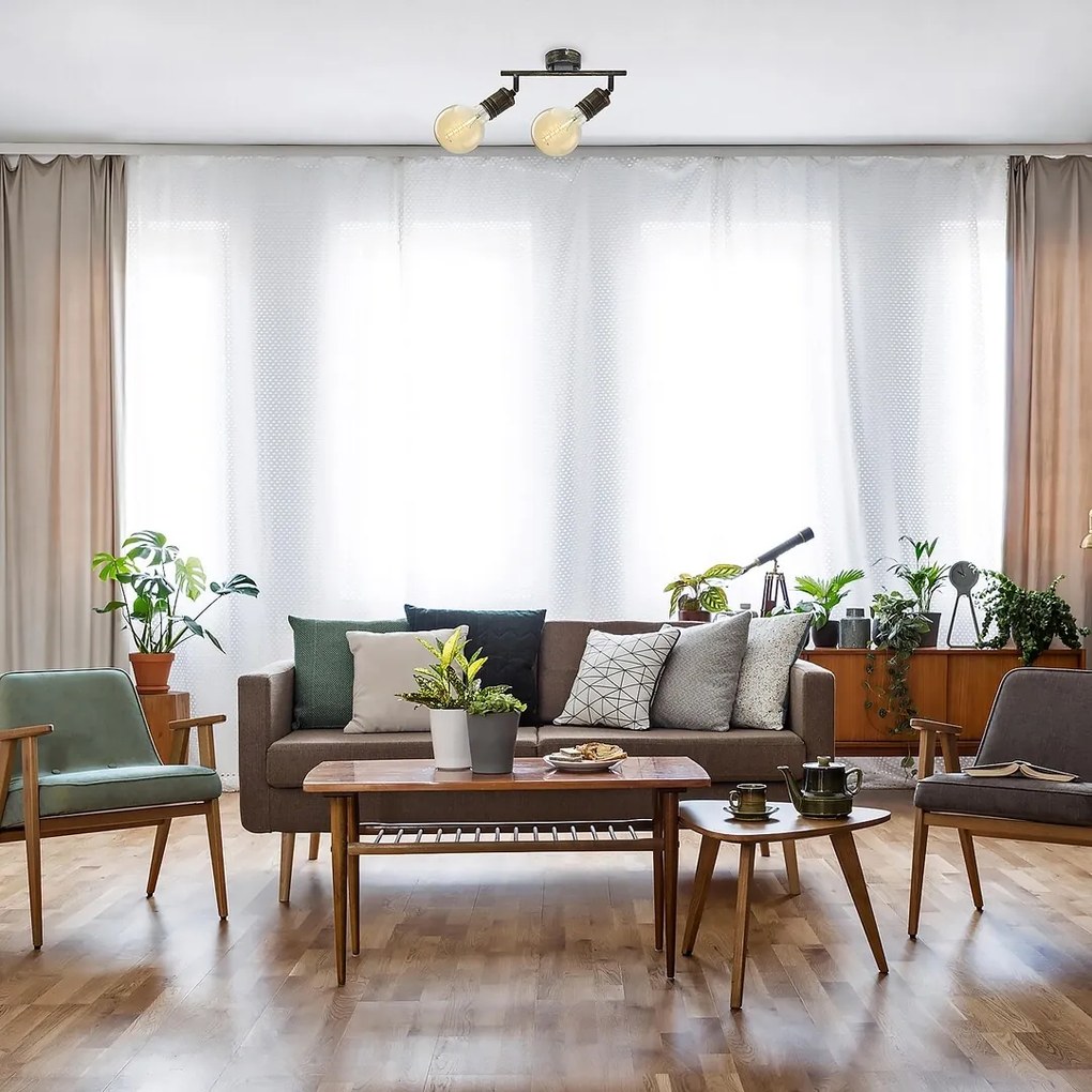 Lustra aplicata 2l design industrial Fidel auriu antic