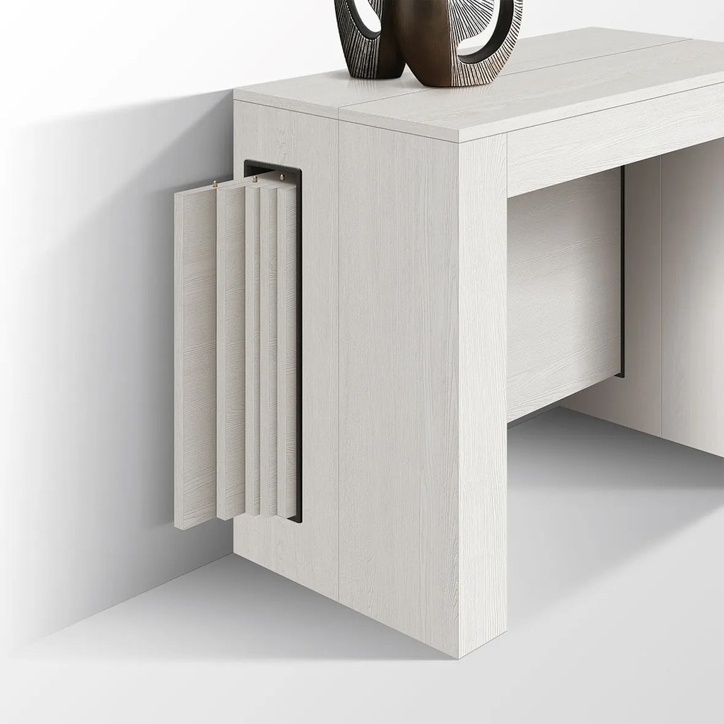 Consola extensibila tip masa Rimini - ALB - 300 cm/90 cm /76 cm - 12 - Extensibila
