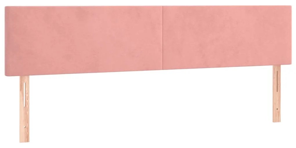 345863 vidaXL Tăblii de pat, 2 buc, roz, 100x5x78/88 cm, catifea