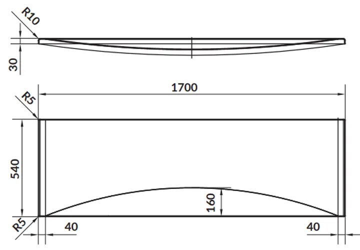 Masca frontala cada 170 cm Cersanit Virgo Intro Zen