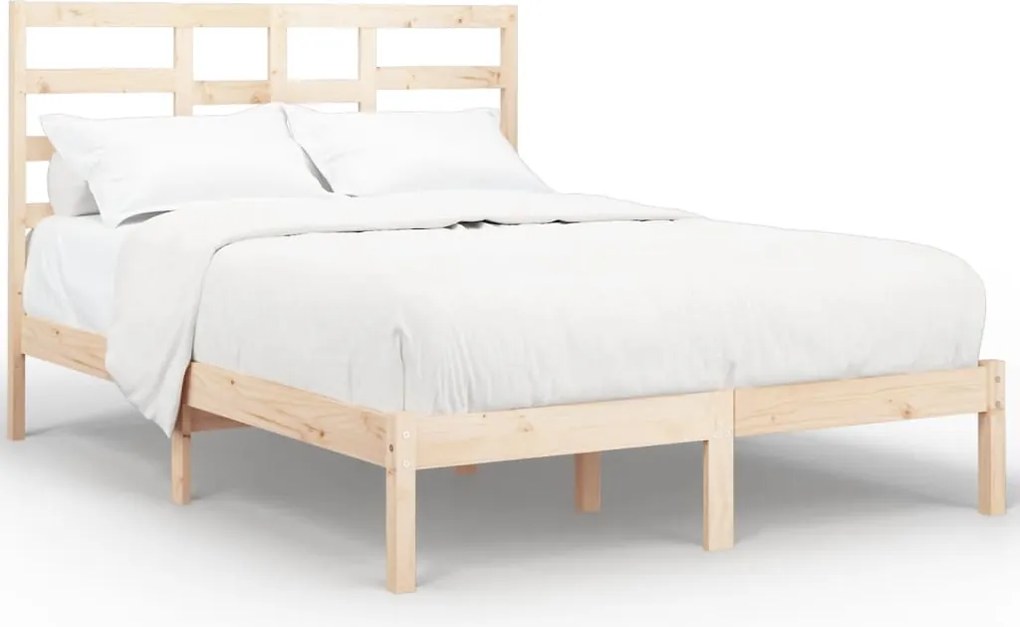 vidaXL Cadru de pat fără saltea, 140x200 cm, lemn masiv