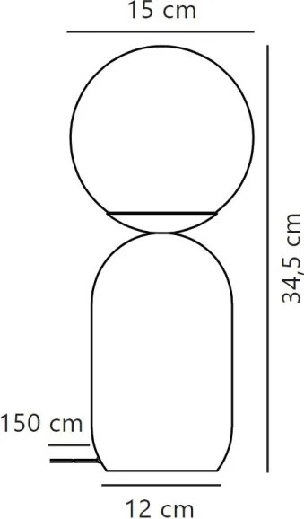 Lampă de masă Nordlux NOTTI 1xE14/25W/230V negru