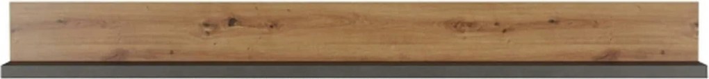 Polita FOLLOW, stejar artisan, PAL laminat, 180X22X20 cm
