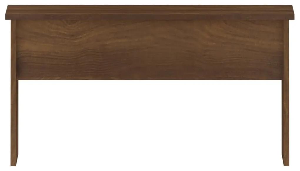 Masuta de cafea stejar fumuriu, 80x50,5x41,5 cm, lemn prelucrat 1, Stejar brun