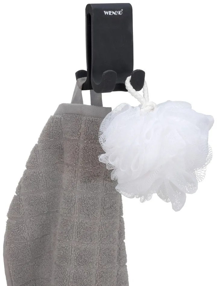 Cuier dublu din silicon Wenko Verna, negru