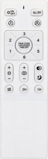 Brilagi LED ventilator tavan dimabil 30W 230V 3000-6500K alb/maro + DO