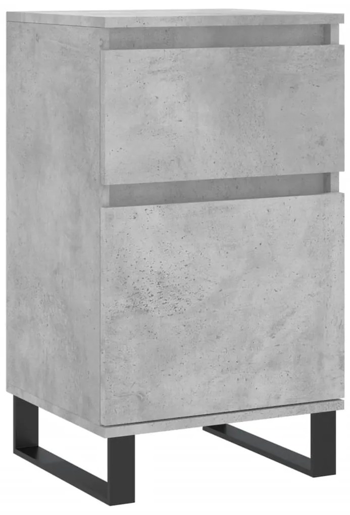 831172 vidaXL Servantă, gri beton, 40x35x70 cm, lemn prelucrat