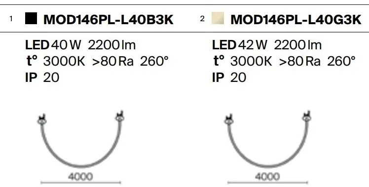 Lustra LED incastrabila tavan fals design modern Tau negru