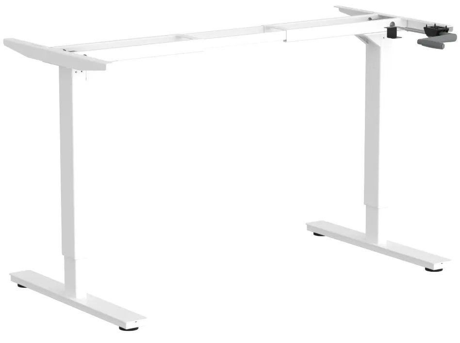 Cadru de birou reglabil Manual-TerrAS3 (Culoare profil: Alb)