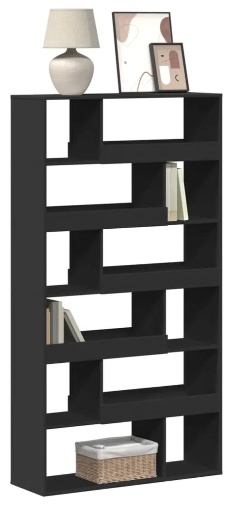 vidaXL Bibliotecă, negru, 100x33x187,5 cm, lemn prelucrat