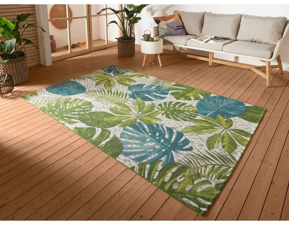 Covor de exterior verde/turcoaz 200x285 cm Flair – Hanse Home