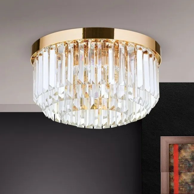 Lustra LED design LUX PRISM 35cm, 24K gold plated