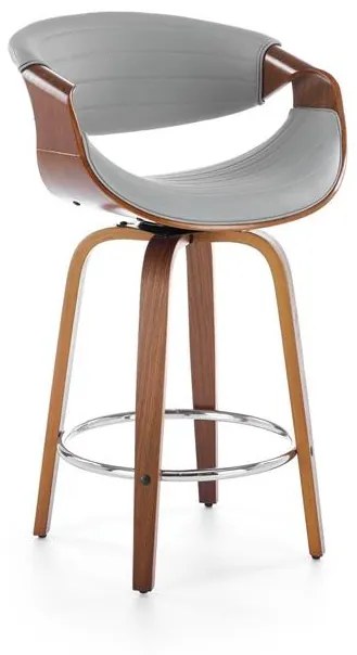 Scaun de bar H123 gri/nuc