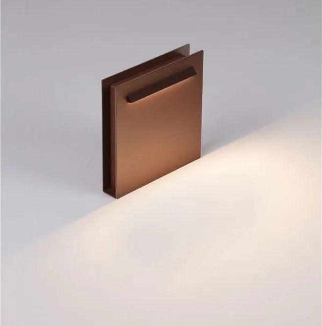 Mini Stalp de exterior LED 3000K, IP67 RECTO H-23cm corten