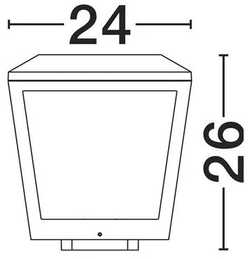 Mini Stalp LED iluminat exterior ambiental IP65 OPU H-26cm