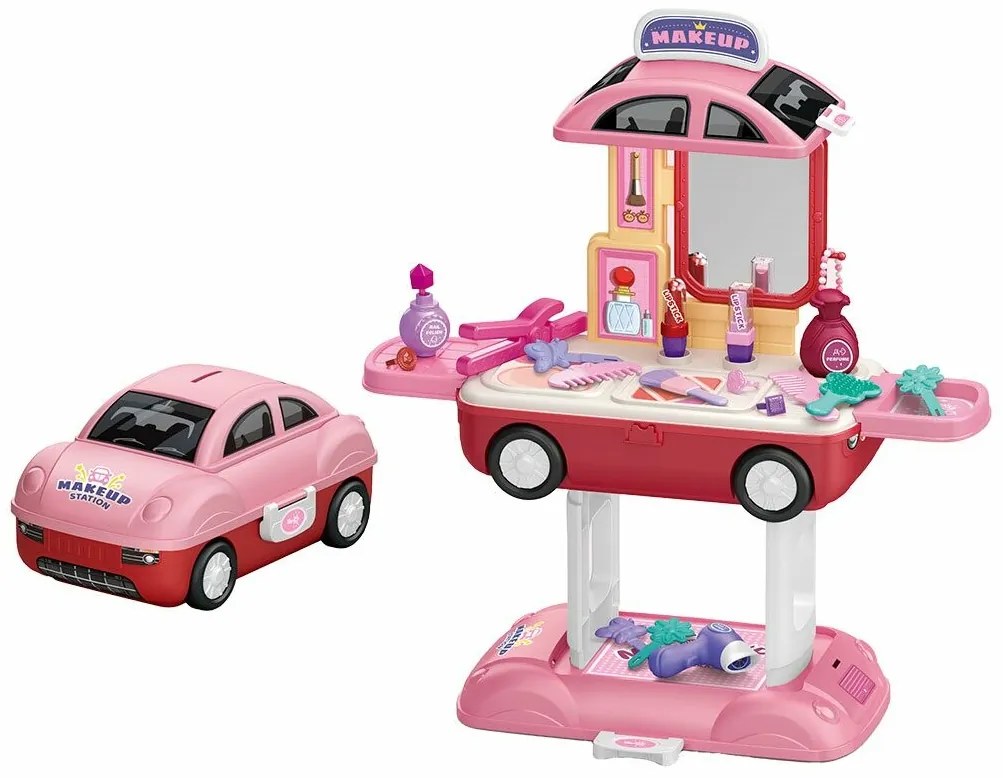 Set pentru fete salon de frumusețe în mașină Baby Mix 2in1, 50 x 25,5 x 55 cm