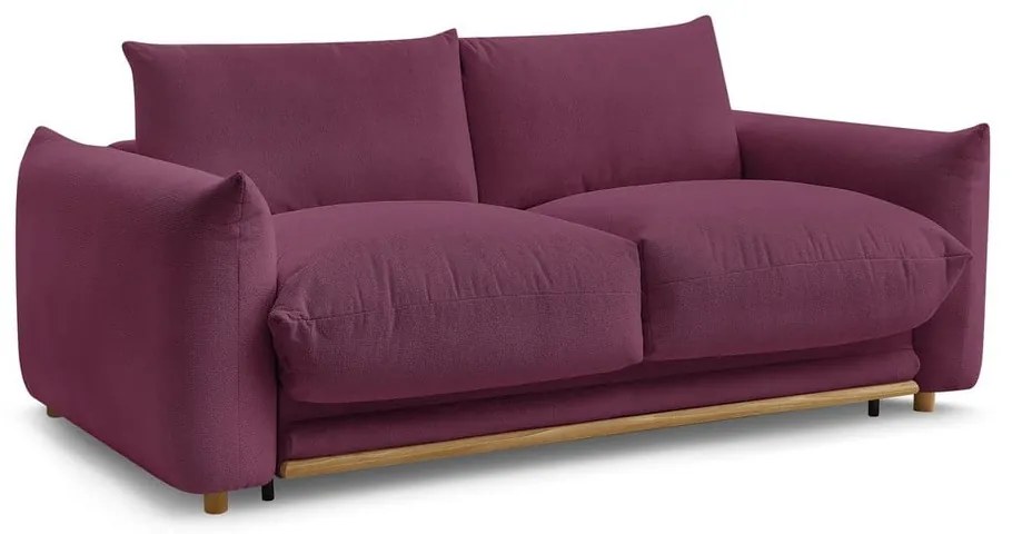 Canapea burgundy extensibilă 214 cm Ernest – Bobochic Paris