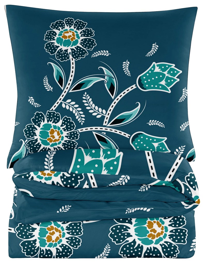 Lenjerie de pat din microfibra Culoare verde inchis, SITTO Dimensiune lenjerie de pat: 2 buc 70 x 80 cm | 160 x 200 cm