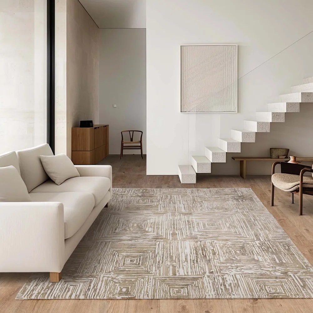 Covor bej 80x150 cm Kuza Lines Beige – Asiatic Carpets
