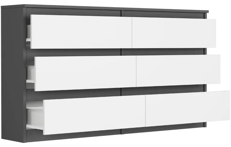 Comoda modernă R-140 - diferite variante de culori artisan mix alb