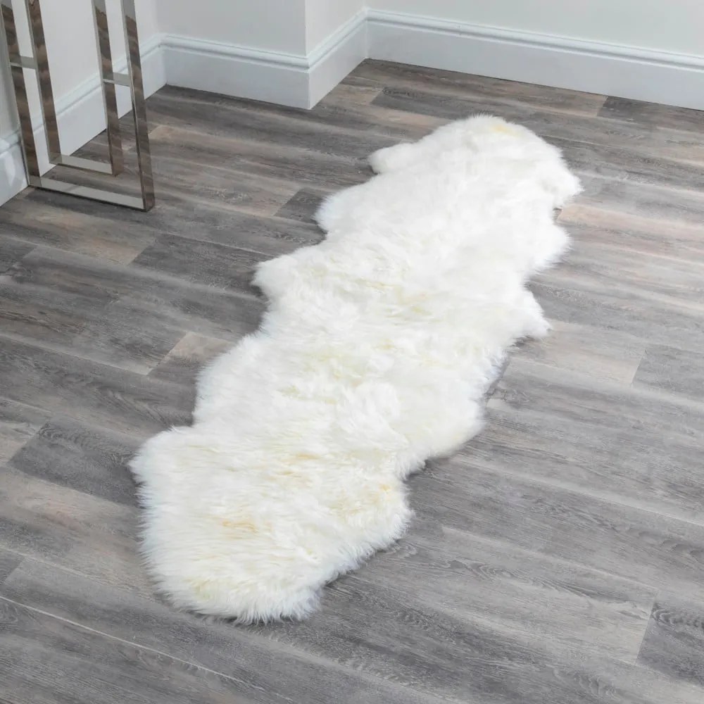 Blană de oaie Native Natural Double, 60 x 240 cm, alb