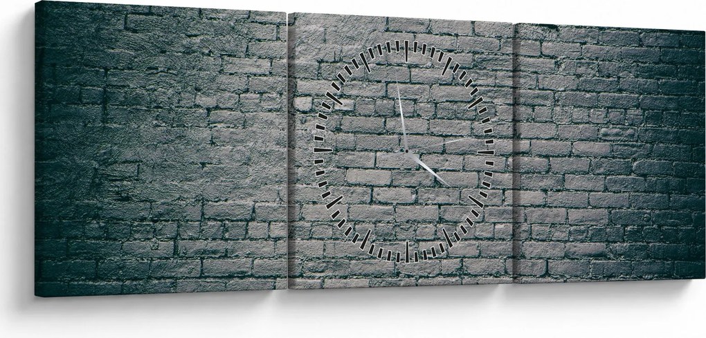 Tabloul cu perete din cărămidă (cu ceas) (90x30 cm)