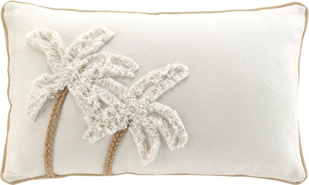 Pernă decorativă din bumbac cu palmier tufted, 30 x 50 cm