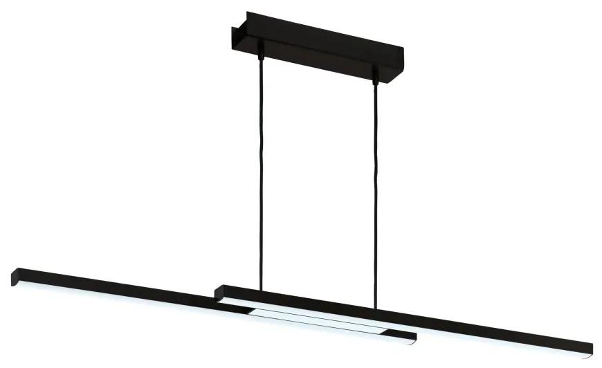 Lustra LED inteligenta, design modern Fraioli-z negru