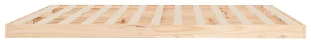 Cadru de pat Super King 6FT, 180x200 cm, lemn masiv de pin Maro, 180 x 200 cm